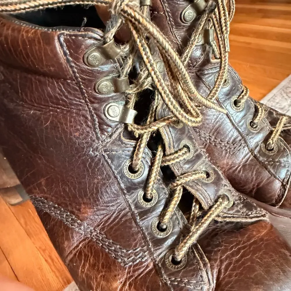 VTG Dr. Marten's 8287 MADE IN ENGLAND Chunky Brown Leather Boots MEN SZ 9 Grunge